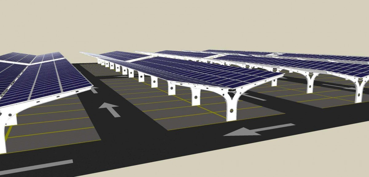 单排双排光伏车棚_小型大型太阳能雨棚