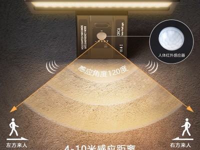 人体感应光控太阳能灯户外防水别墅庭院灯家用免安装照明装饰壁灯图7