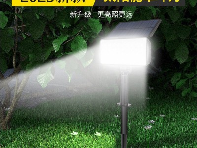 2023新款太阳能草坪灯 地插投光灯 户外高亮庭院景观照树射灯图2