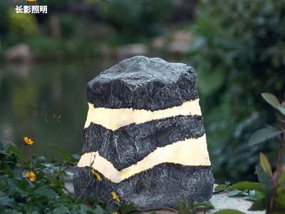 庭院户外发光石草坪灯公园广场仿真石头别墅室外LED太阳能景观灯图3